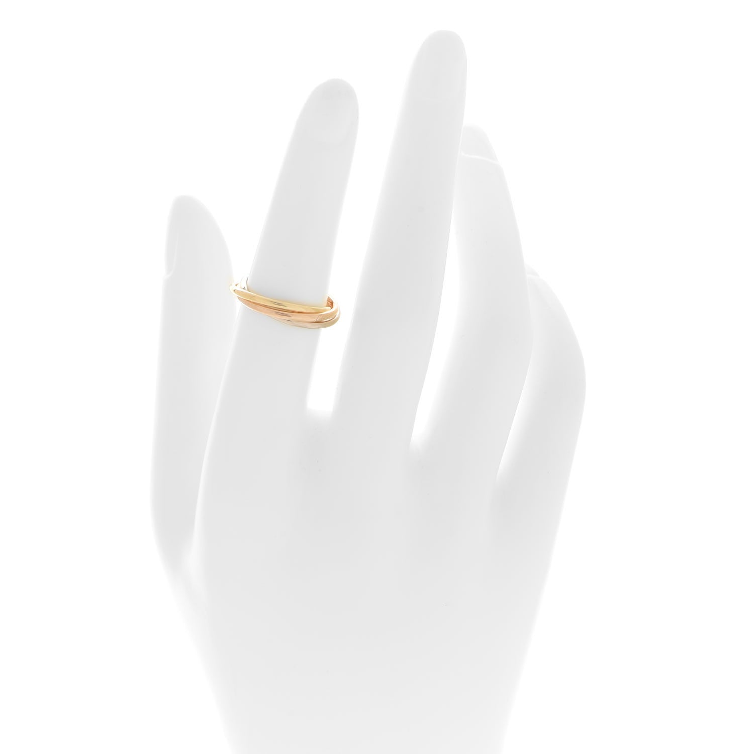 Cartier 18K Pink Yellow White Gold Extra Small Trinity Ring 51 5.75 2 of 5