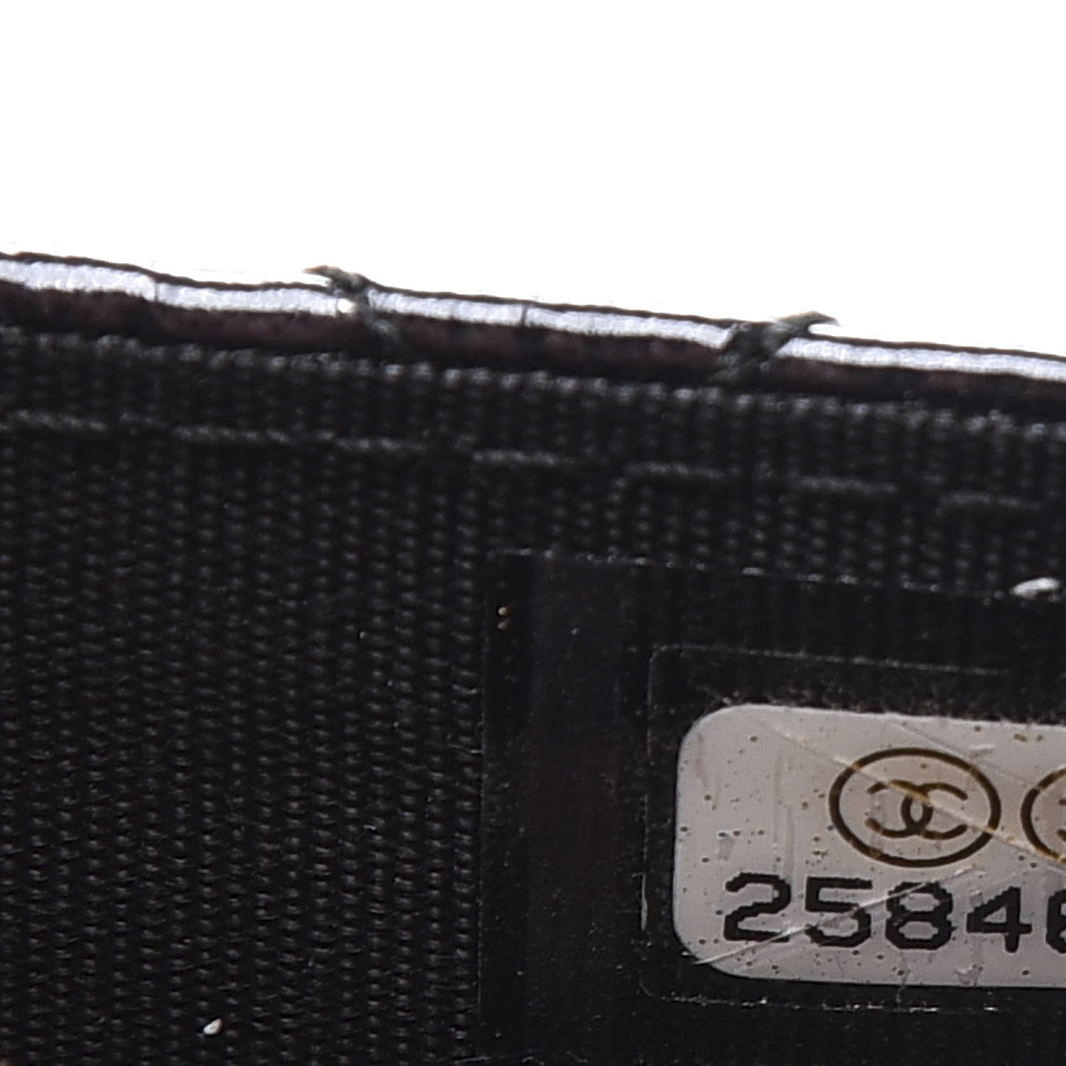 Chanel Distressed Patent Quilted Flap Card Holder Black 9 of 10