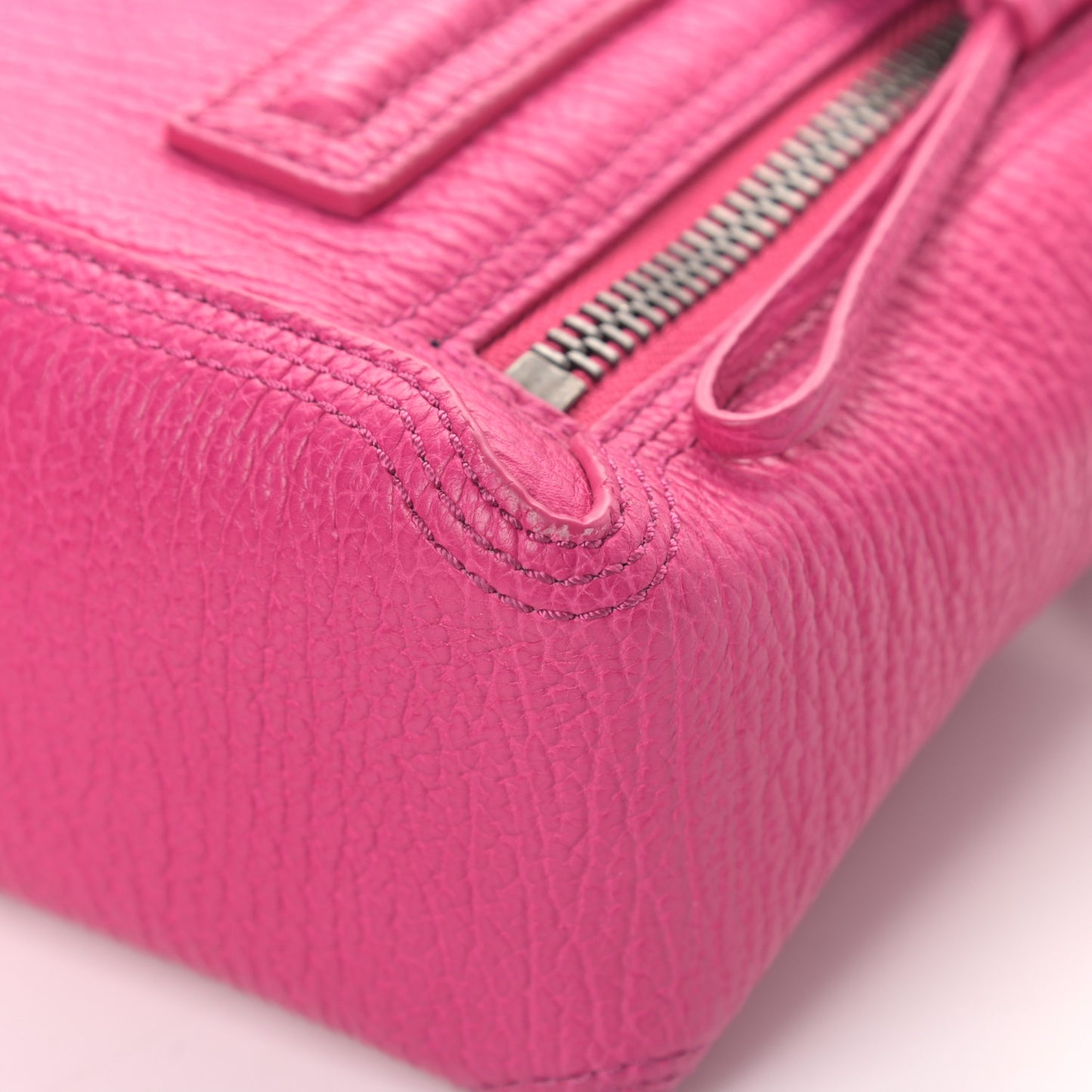 Textured Calfskin Mini Pashli Satchel Fuchsia