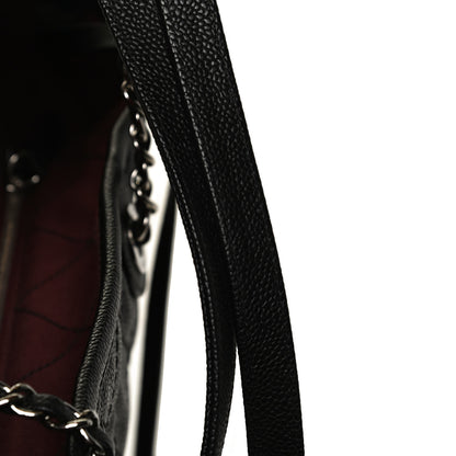 Chanel Grained Calfskin Quilted Small Daily Shopping Tote Black 15 of 17