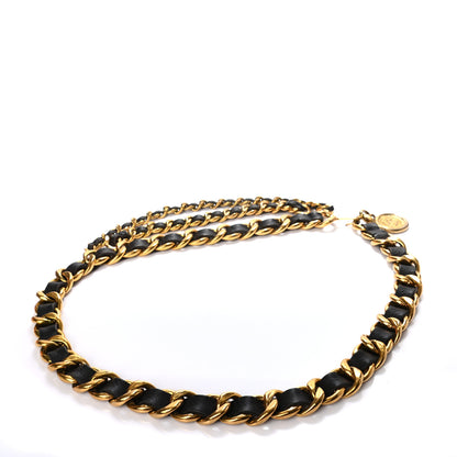 Chanel Lambskin Chain CC Medallion Belt Black Gold 2 of 4