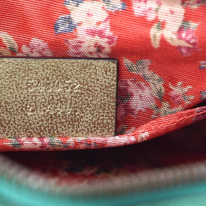 Gucci Laminated Nappa Trapuntata Mini Zumi Dome Shoulder Bag Rosso Jasmine Green Rame 7 of 9
