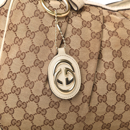 Gucci Monogram Medium Sukey Hobo Off White 10 of 15