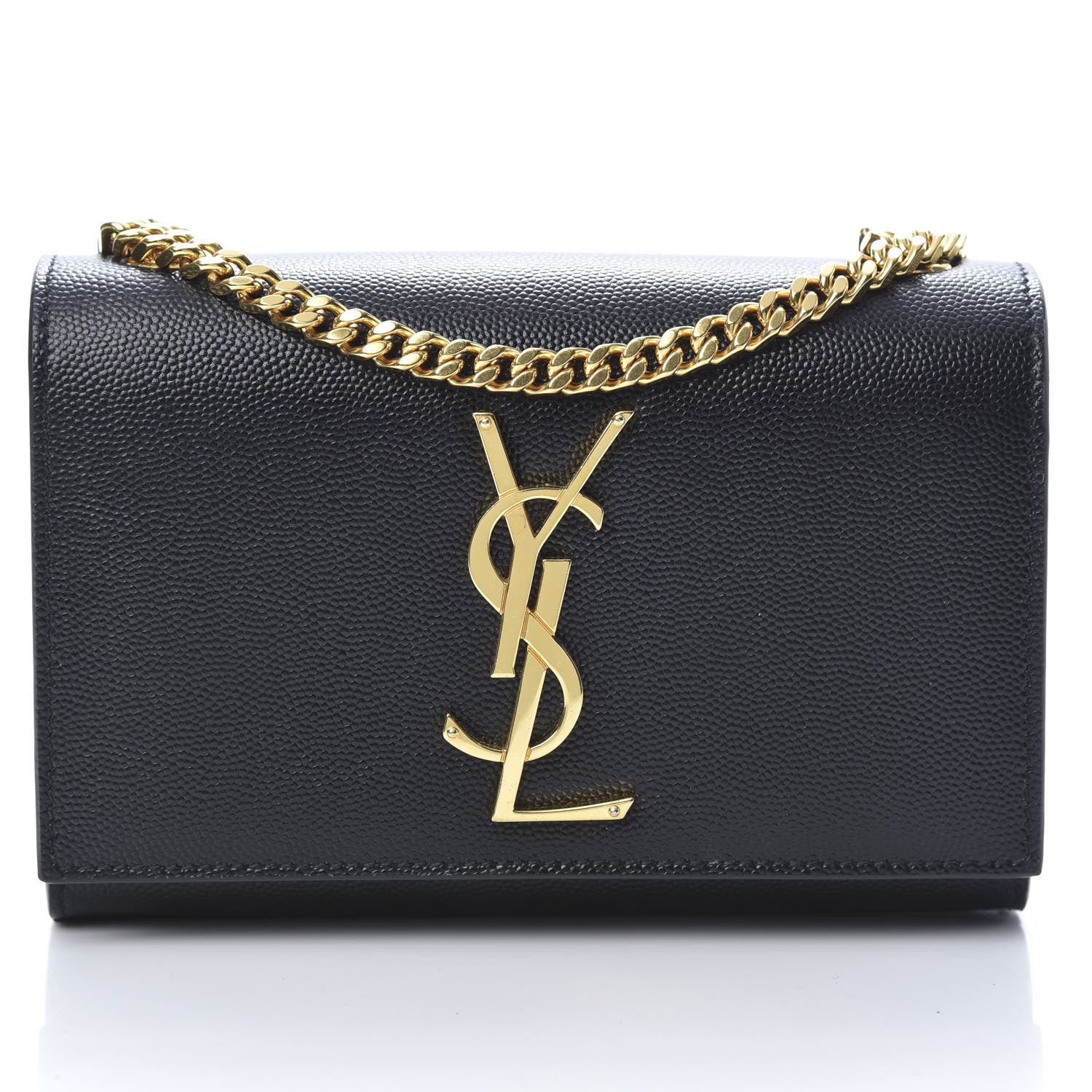 Saint Laurent Grain De Poudre Small Monogram Kate Satchel Black 8 of 10
