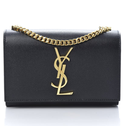 Saint Laurent Grain De Poudre Small Monogram Kate Satchel Black 8 of 10