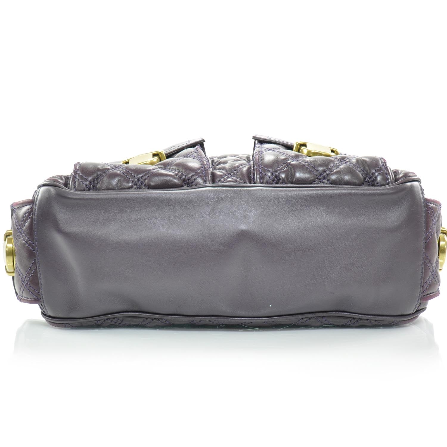 Marc Jacobs Leather Quilted Multipocket Hobo Violet 5 of 8