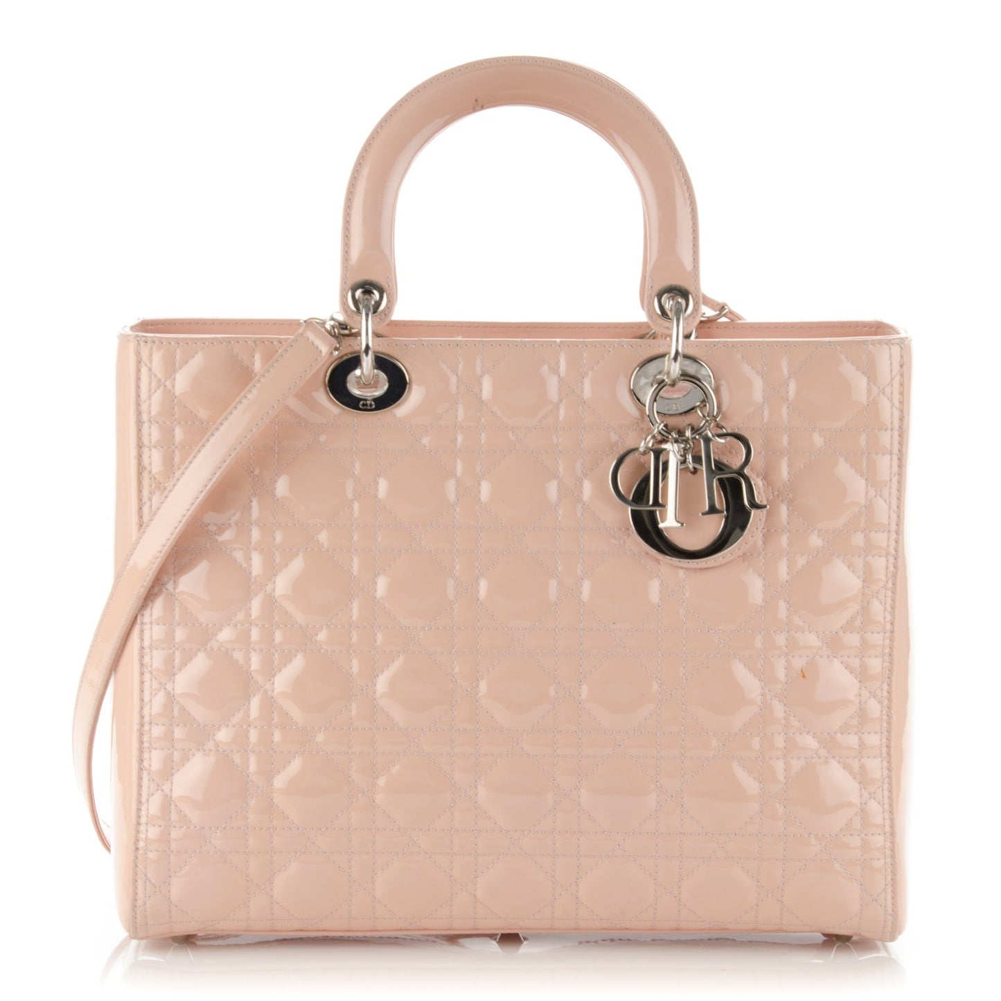 Patent Cannage Large Lady Dior Light Pink