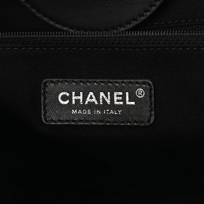 Chanel Shearling Large Deauville Tote Black 6 of 9