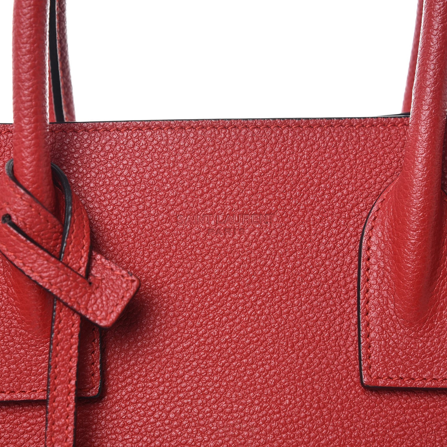 Grained Calfskin Baby Sac De Jour Red