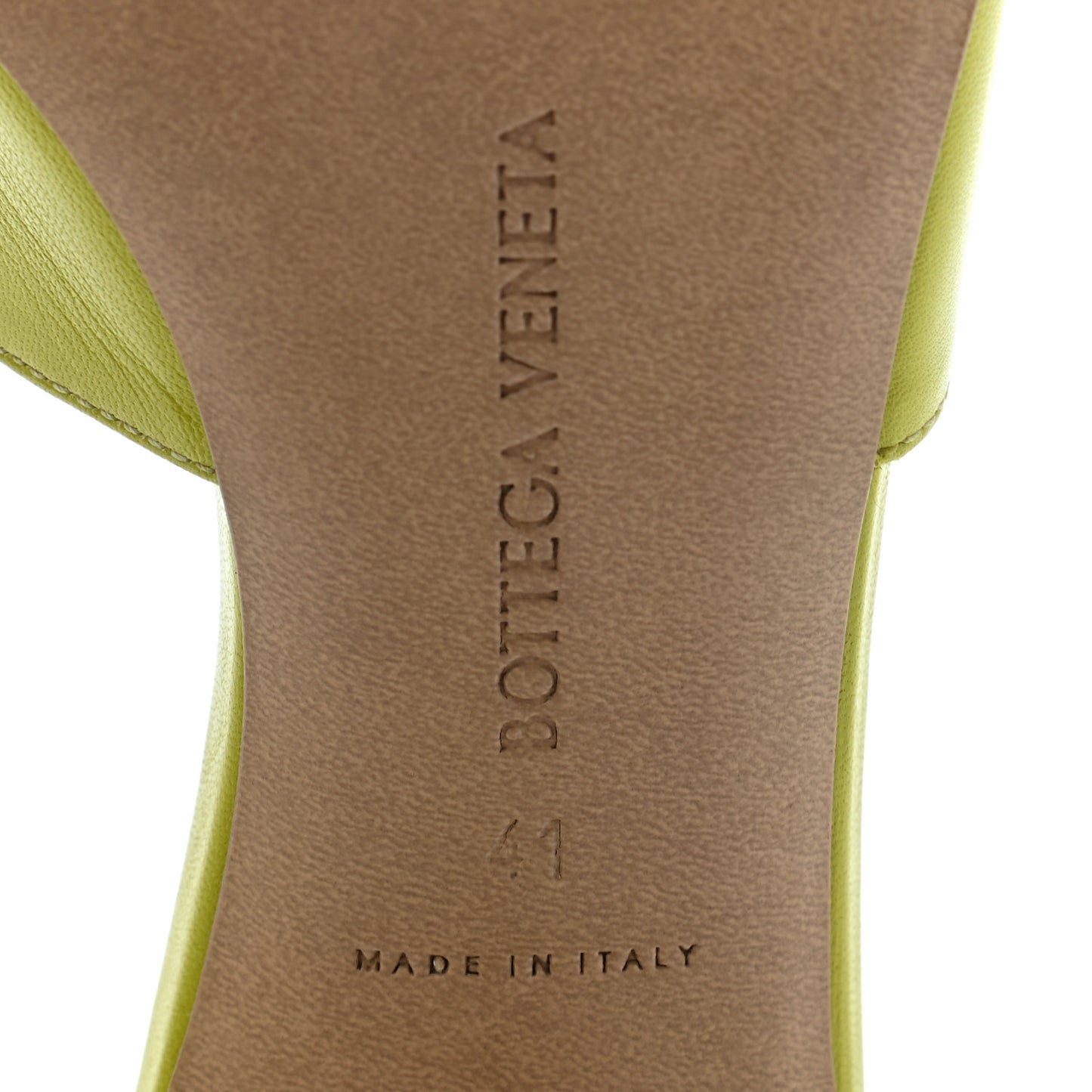 Lambskin Stretch Mule Sandals 41 Kiwi