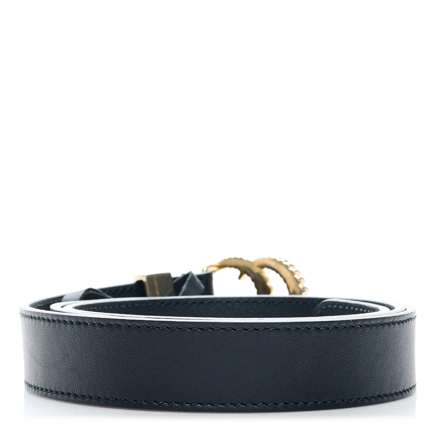 Gucci Moon Calfskin Torchon Double G 25mm Belt 85 34 Black 2 of 7