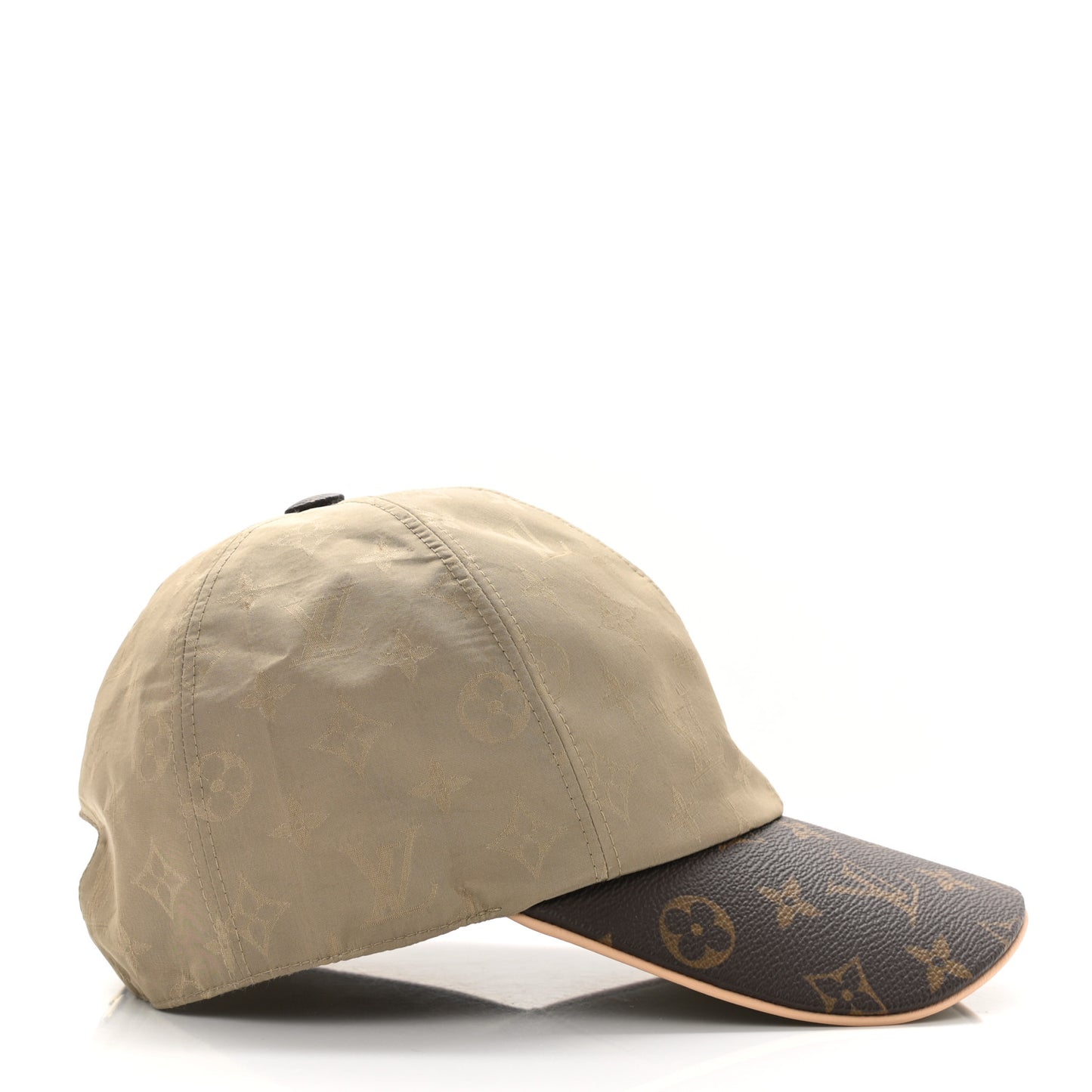 Polyester Silk Monogram LV Get Ready Cap M Beige