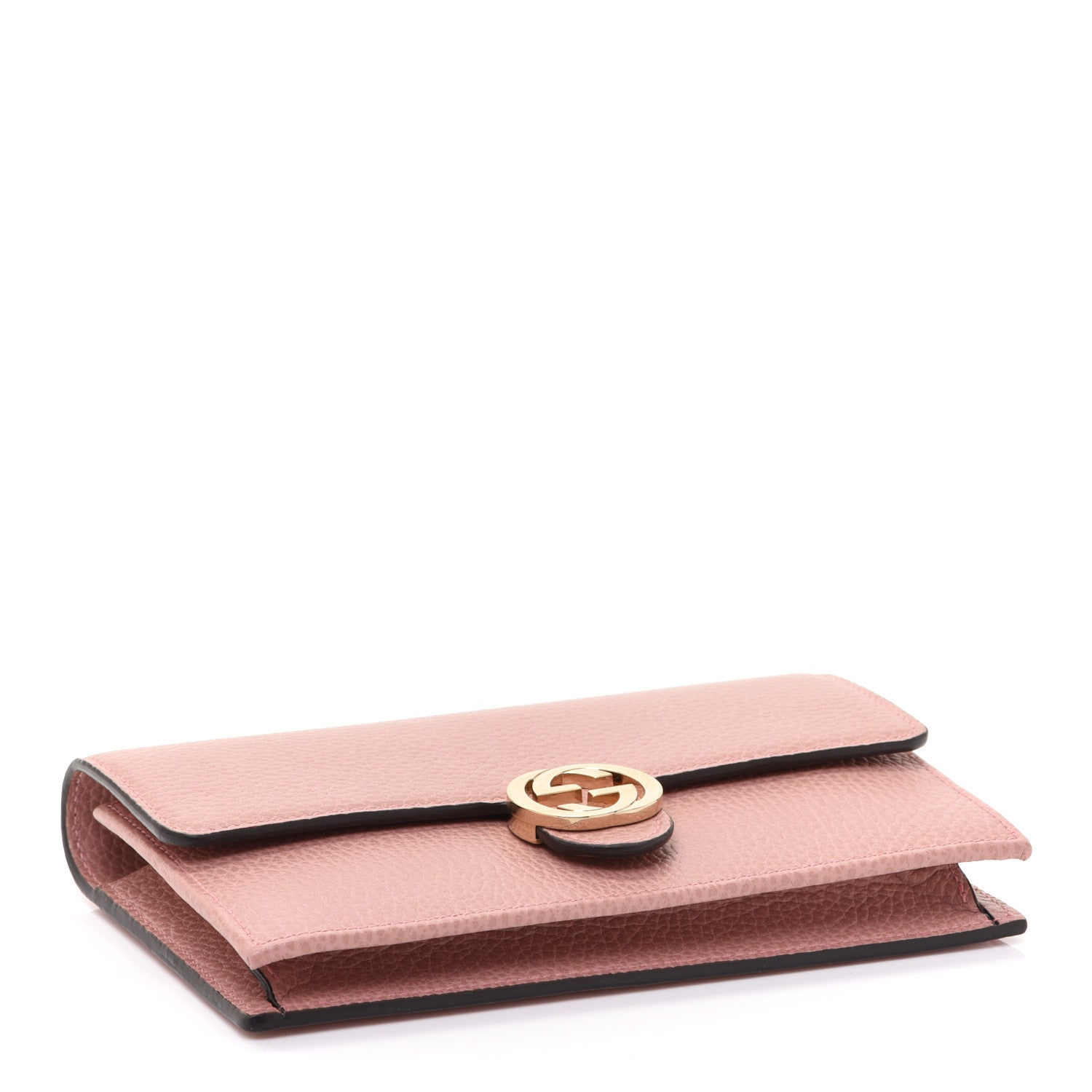 Gucci Dollar Calfskin Interlocking G Chain Wallet Soft Pink 4 of 10