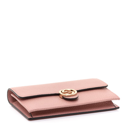 Gucci Dollar Calfskin Interlocking G Chain Wallet Soft Pink 4 of 10