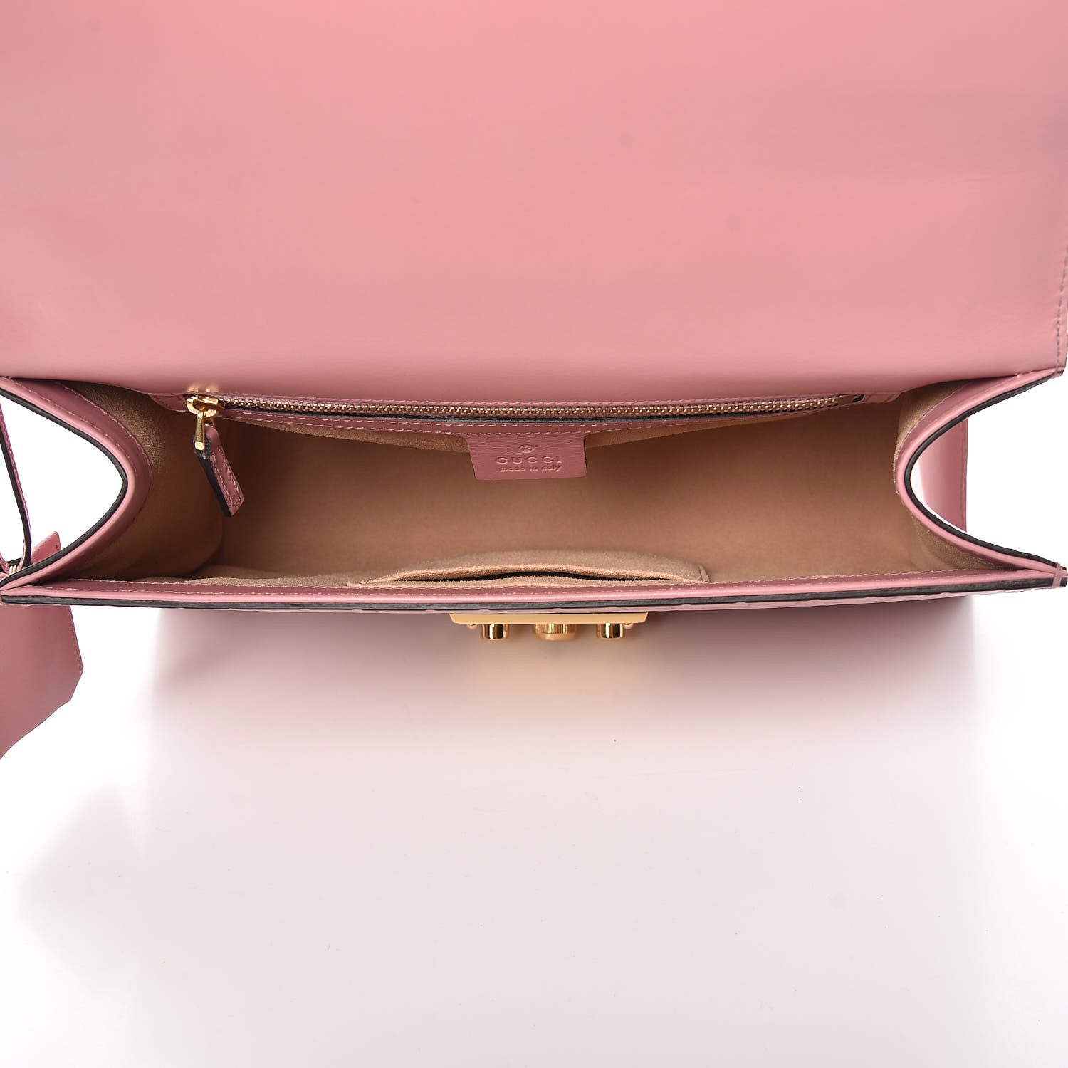 Gucci Guccissima Signature Medium Padlock Shoulder Bag Rose Baby Candy 5 of 11