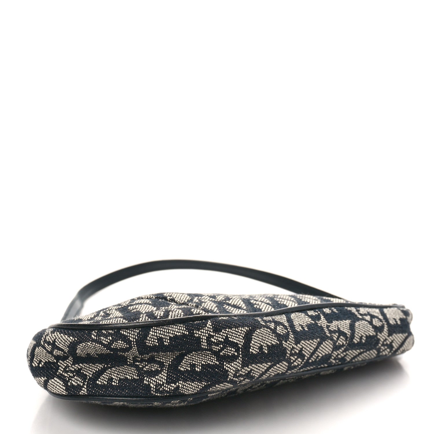 Christian Dior Monogram Mini Saddle Pochette Black 4 of 9