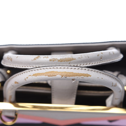 Fendi Vitello Elite Monster Petite 2Jours Tote Multicolor Black Grigio Polvere Multicolor 12 of 14