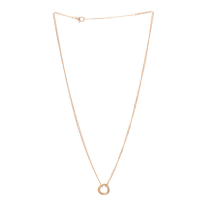 Cartier 18K Pink Yellow White Gold Trinity Double Chain Pendant Necklace 3 of 5