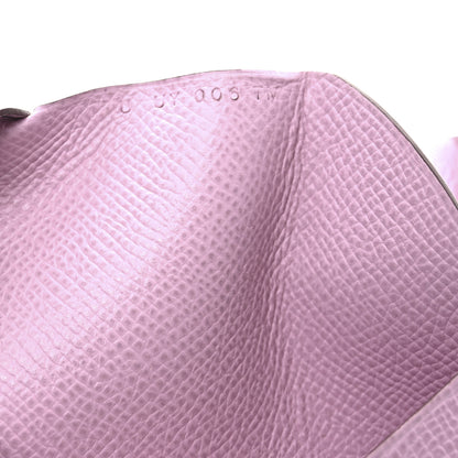 Hermes Epsom Calvi Duo Card Case Mauve Sylvestre 7 of 10