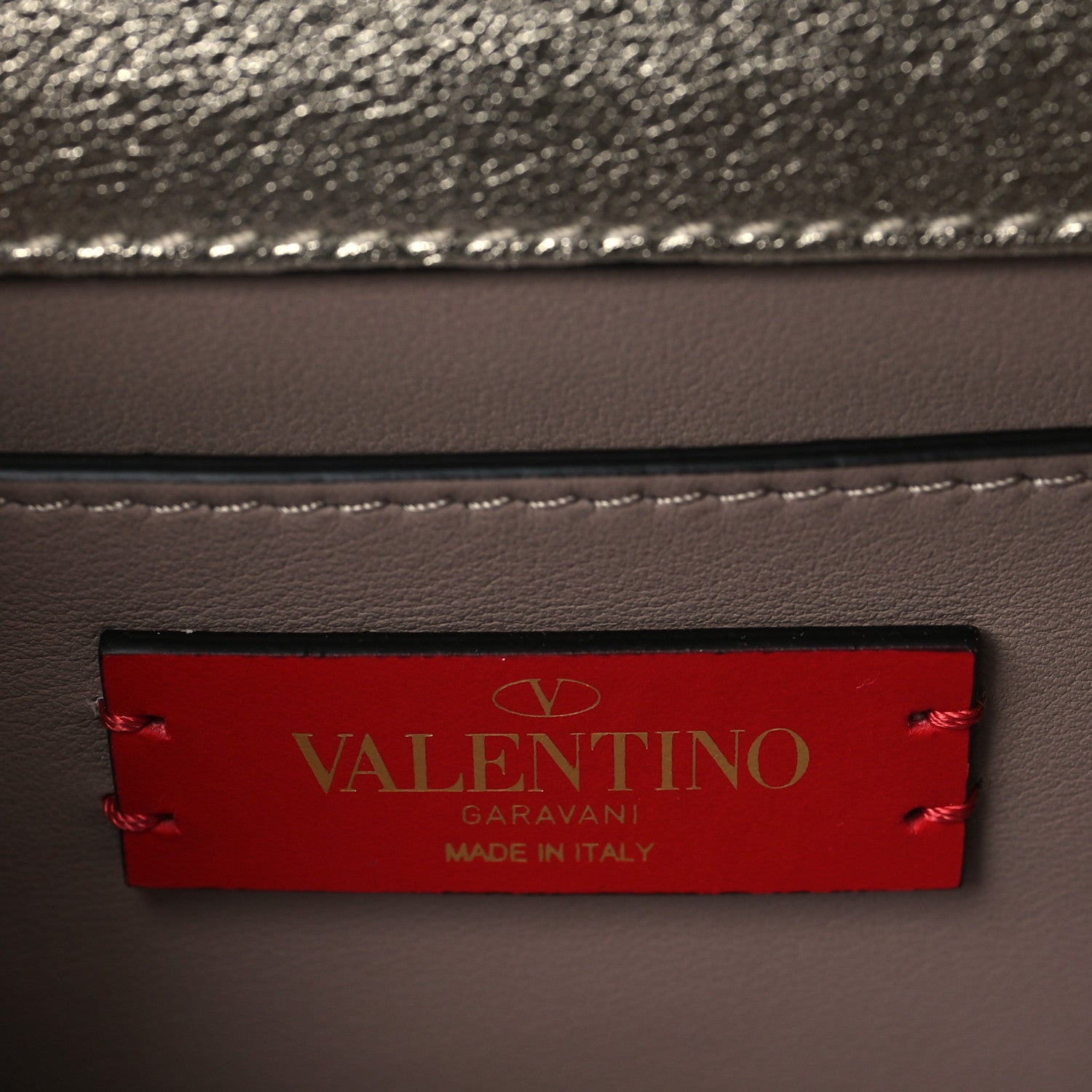 Valentino Garavani Metallic Calfskin Micro VSling Shoulder Bag Sahara 6 of 9