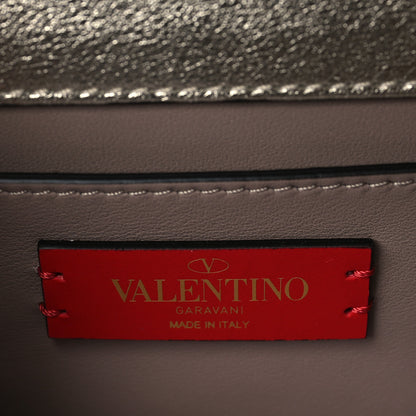 Valentino Garavani Metallic Calfskin Micro VSling Shoulder Bag Sahara 6 of 9