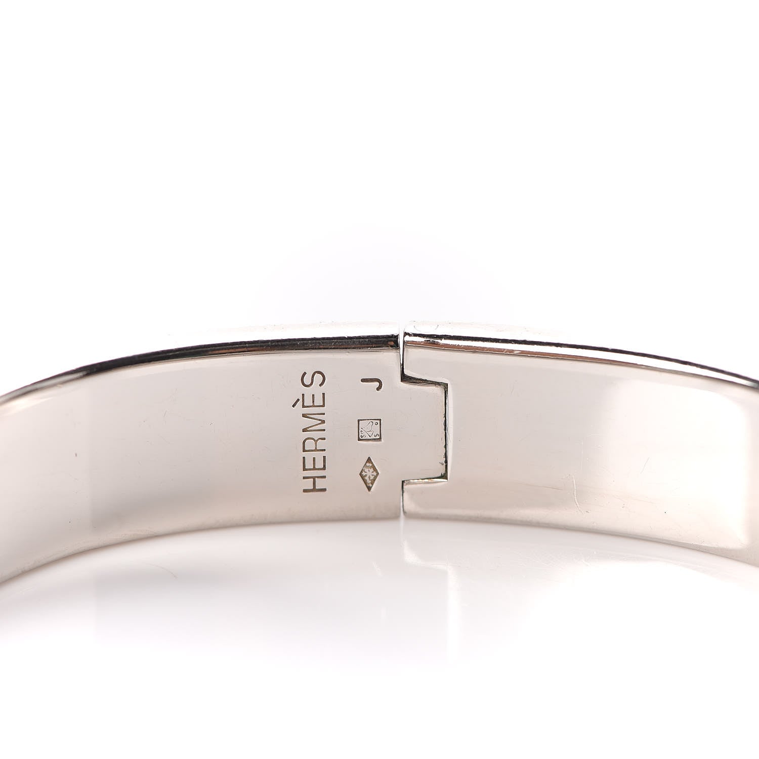 Hermes Enamel Narrow Clic Clac H Bracelet PM White 4 of 5
