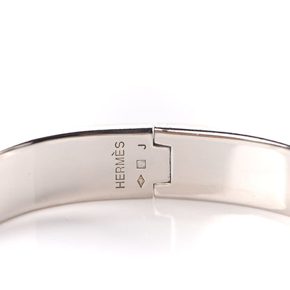 Hermes Enamel Narrow Clic Clac H Bracelet PM White 4 of 5