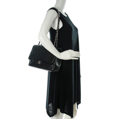 Chanel Caviar Quilted Jumbo Single Flap Black 2 of 8