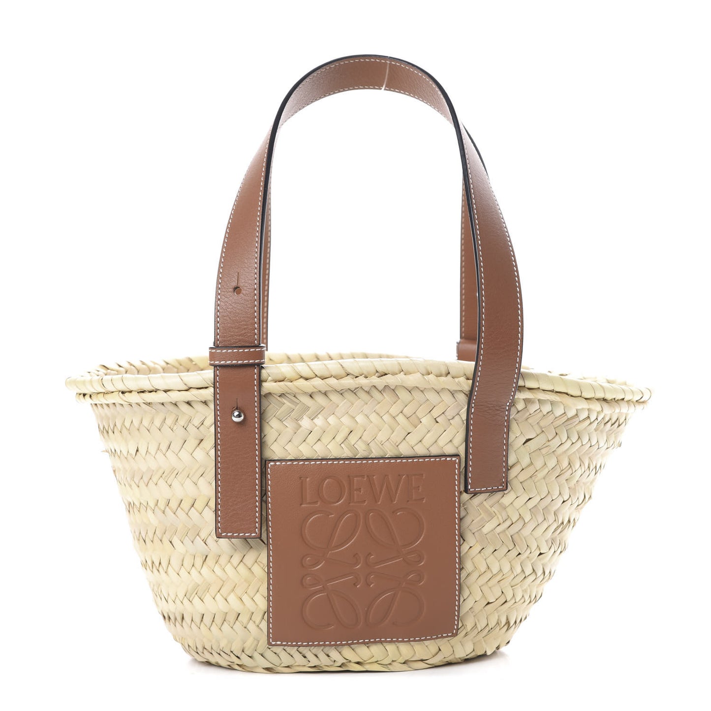 Raffia Small Basket Tote Bag Natural Tan