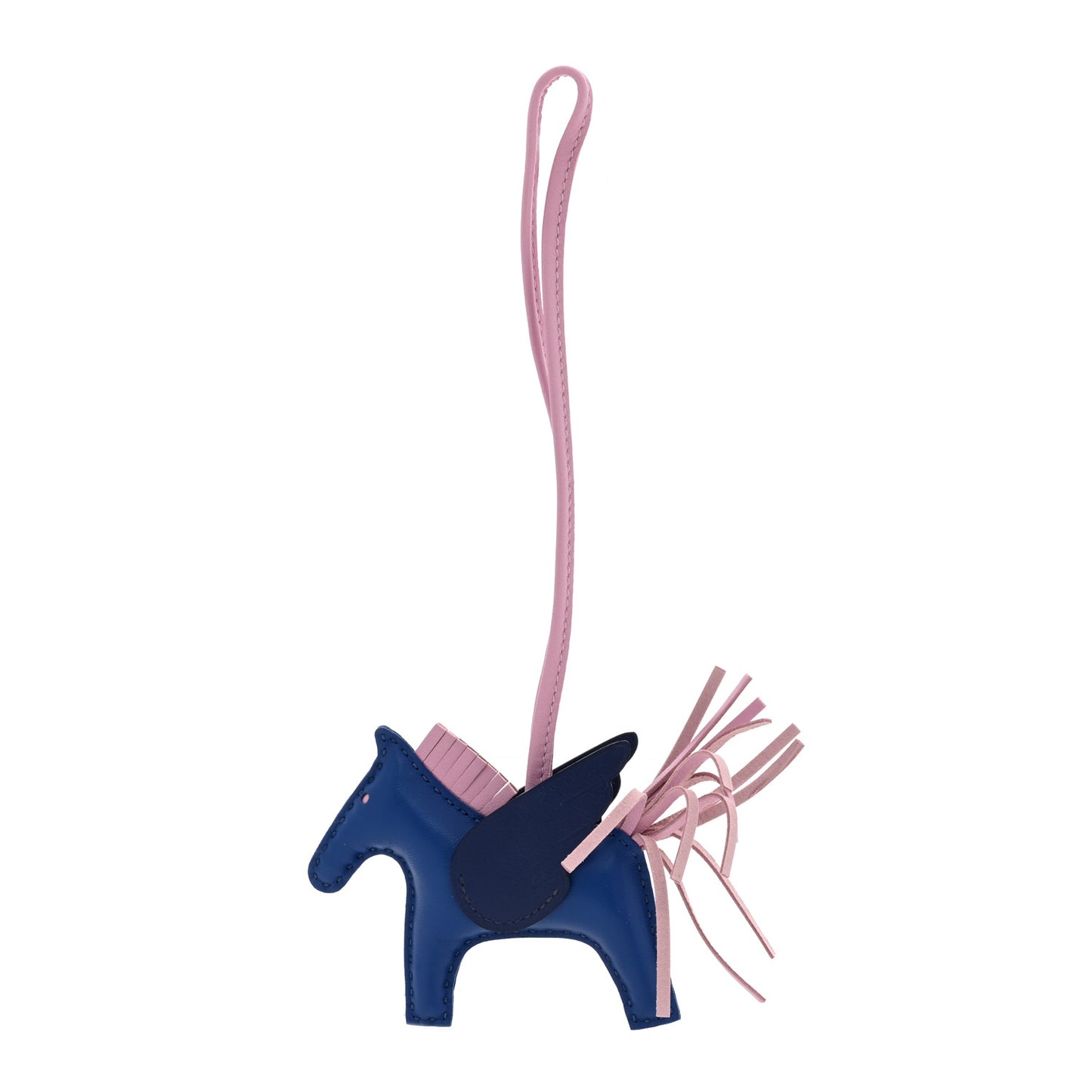Milo Lambskin Grigri Rodeo Pegase Horse Bag Charm PM PM Bleu France Mauve Sylvestre Bleu Saphir