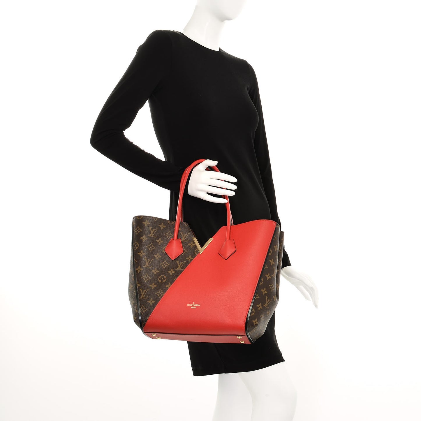 Calfskin Monogram Kimono Tote Cherry