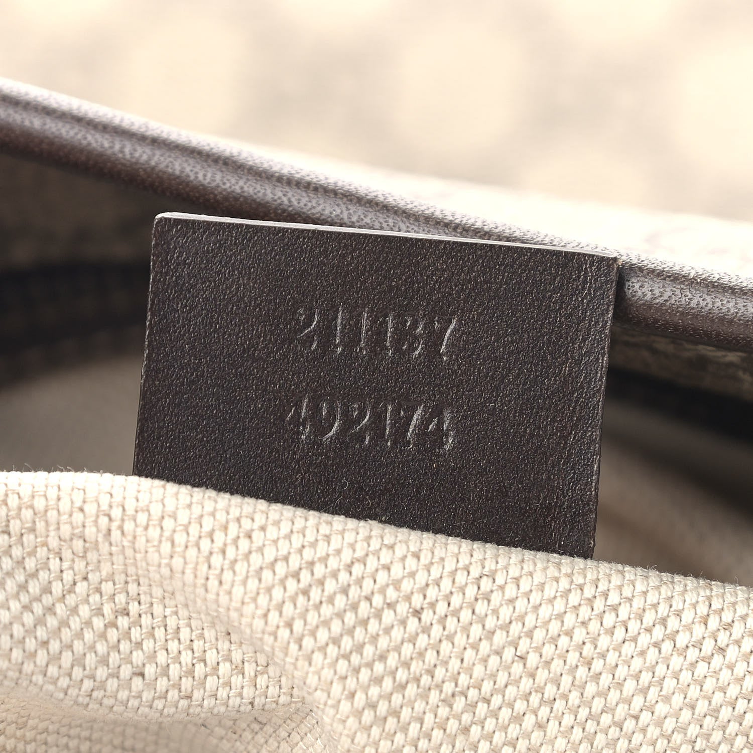 Gucci GG Supreme Monogram Medium Zippered Shopping Tote Dark Brown 9 of 10
