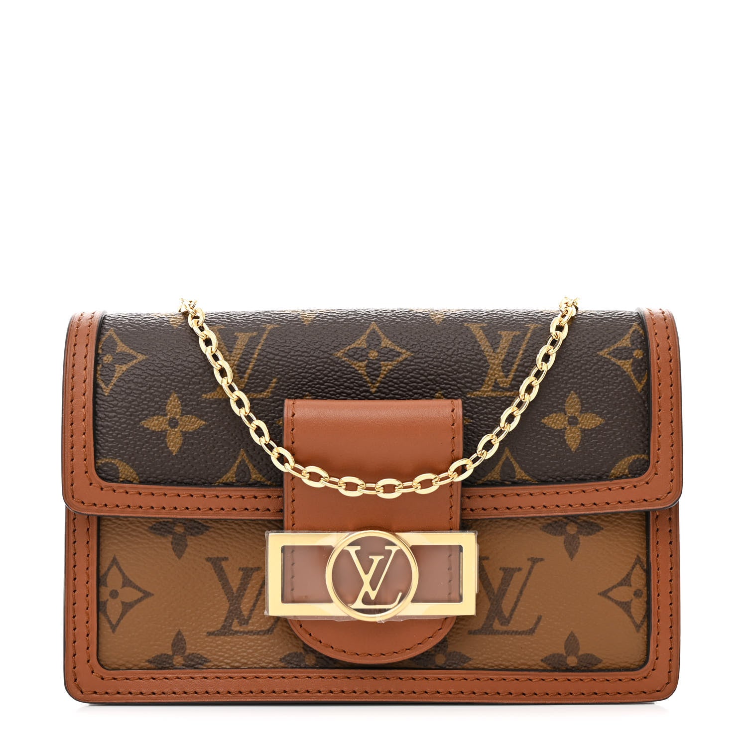 Louis Vuitton Reverse Monogram Dauphine Chain Wallet 1 of 9