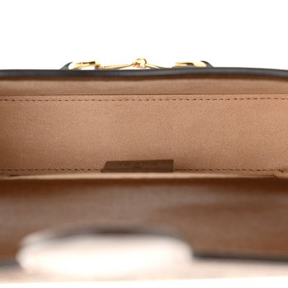 Gucci GG Supreme Monogram Mini Horsebit 1955 Shoulder Bag Beige Brown Sugar 4 of 10