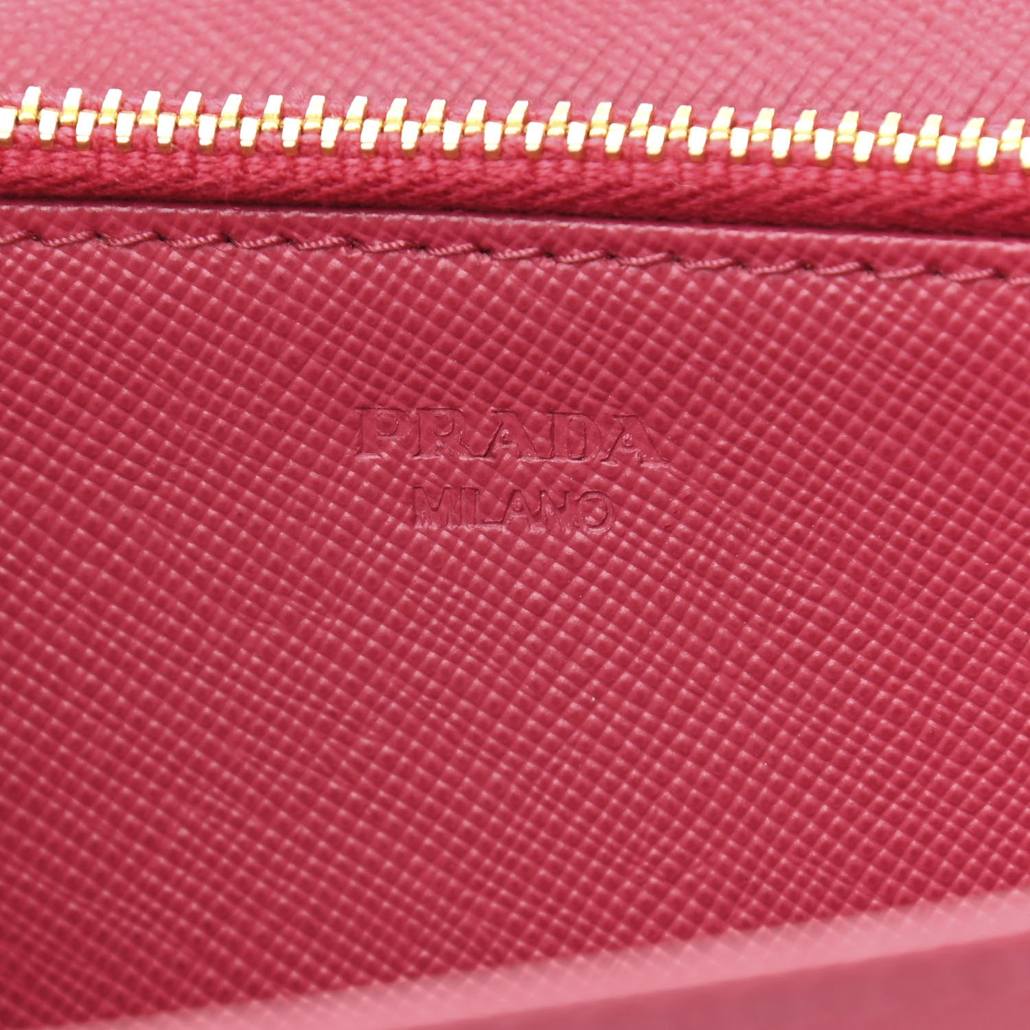 Prada Saffiano Metal Mini Crossbody Wallet Peonia 7 of 11