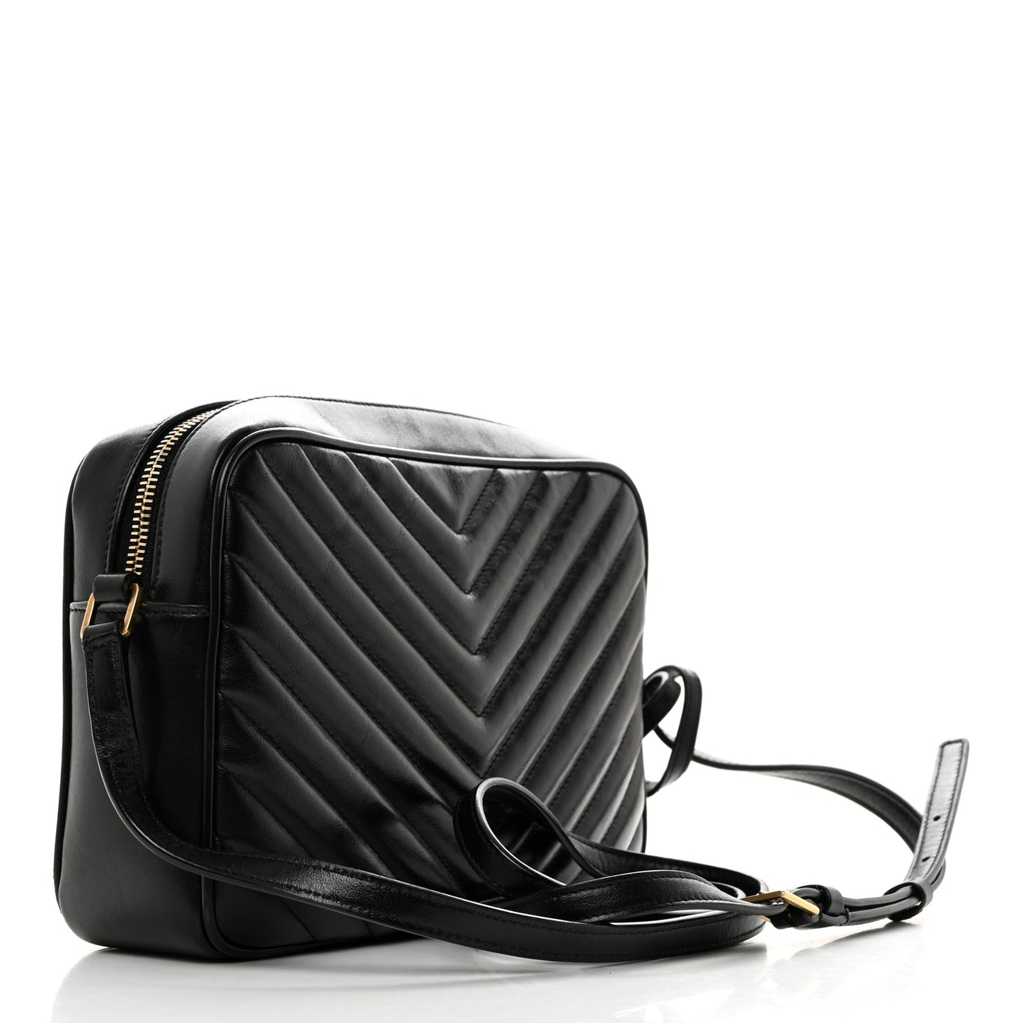 Calfskin Matelasse Monogram Lou Camera Bag Black