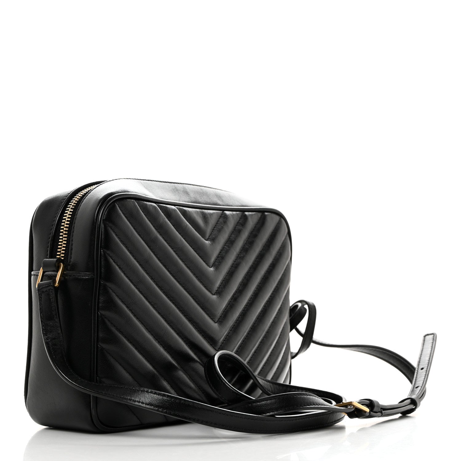 Saint Laurent Calfskin Matelasse Monogram Lou Camera Bag Black 3 of 11