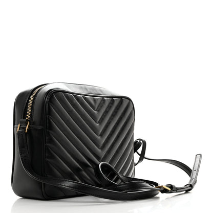 Saint Laurent Calfskin Matelasse Monogram Lou Camera Bag Black 3 of 11