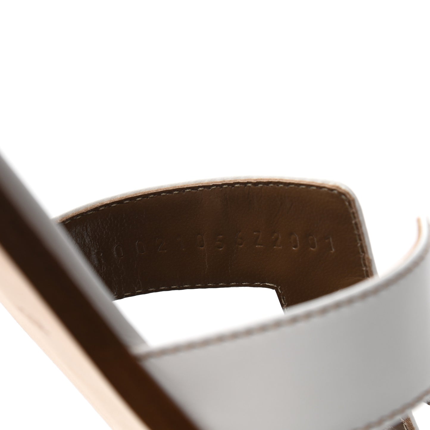 Box Calfskin Oran Sandals 37 White