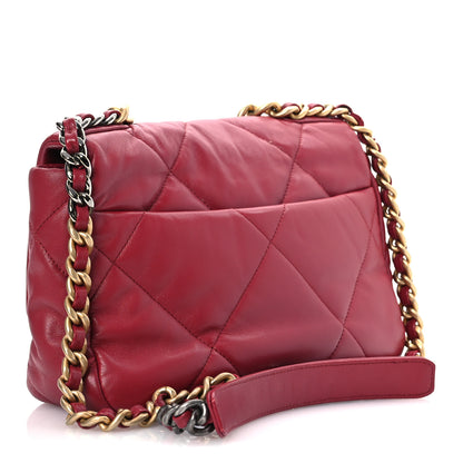 Chanel Goatskin Quilted Medium Chanel 19 Flap Red 3 of 12