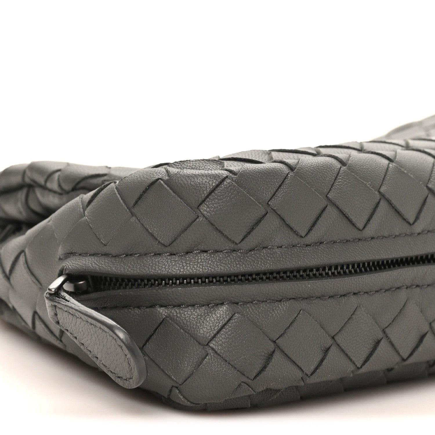 Bottega Veneta Nappa Intrecciato Small Chain Crossbody Light Grey 8 of 9