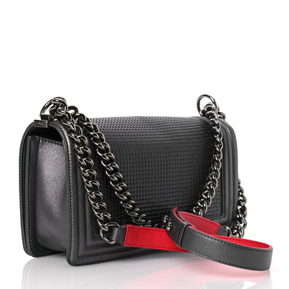 Chanel Lambskin Embossed Medium Boy Cube Flap Grey 3 of 16