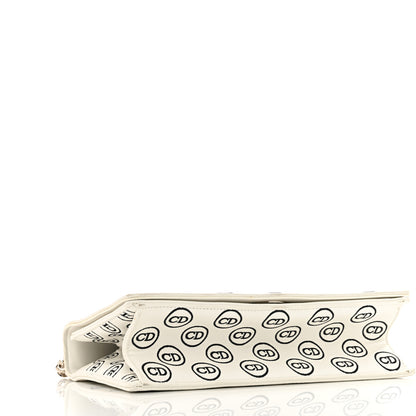 Christian Dior Calfskin Printed Medium Diorama Flap Bag White 4 of 14