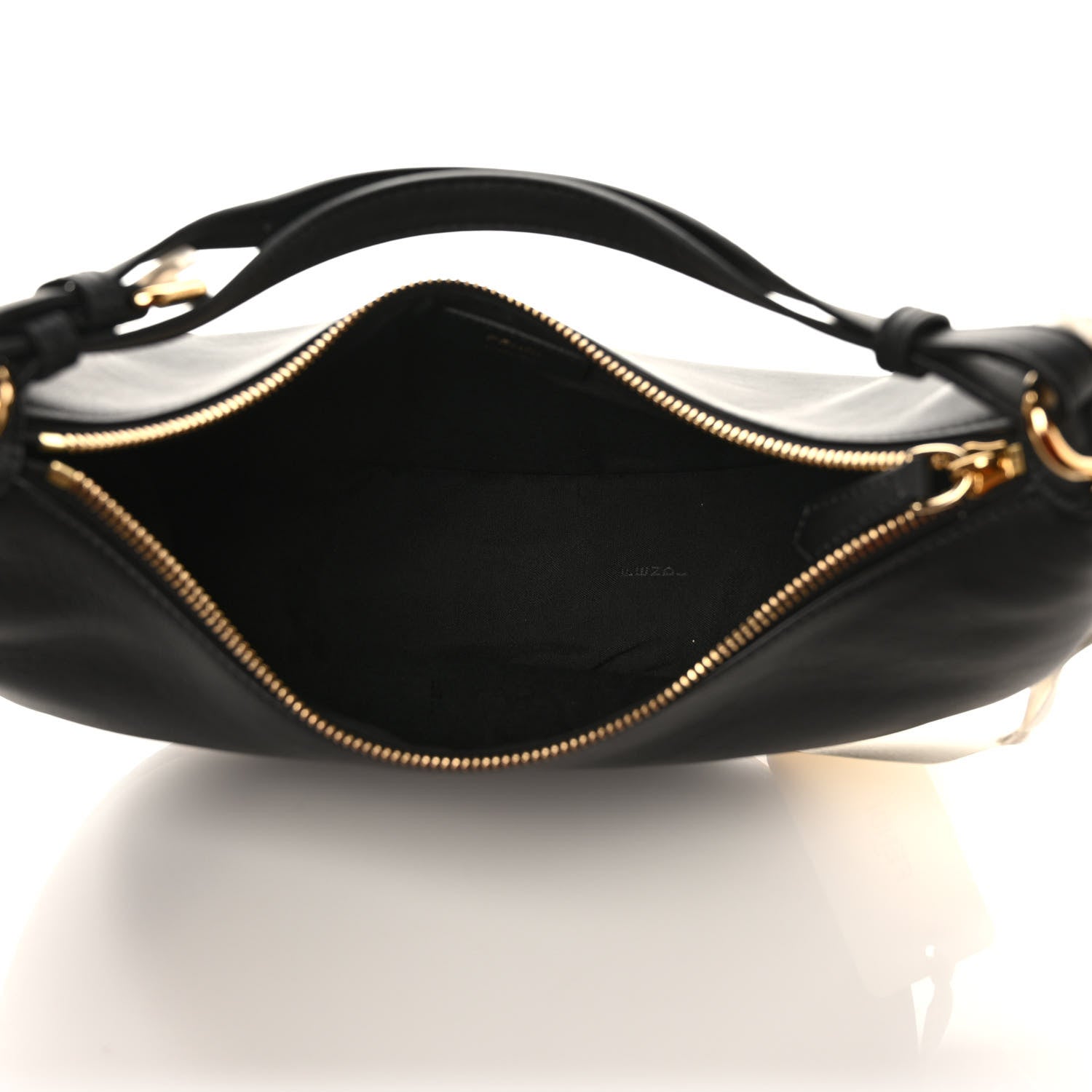 Fendi Vitello Grace Matte Small Fendigraphy Hobo Bag Black 5 of 9