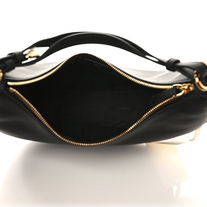Fendi Vitello Grace Matte Small Fendigraphy Hobo Bag Black 5 of 9
