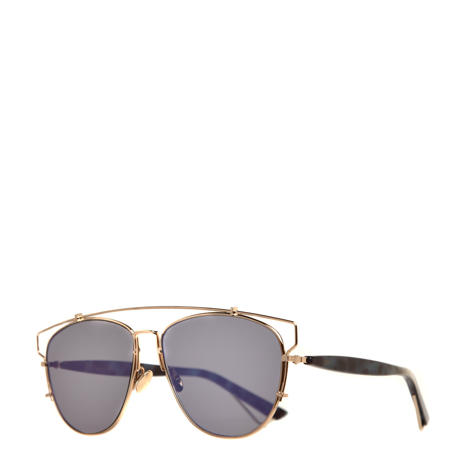 Christian Dior Metal Technologic Sunglasses Gold Blue 1 of 8