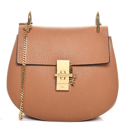 Chloe Grained Lambskin Drew Shoulder Bag Gingerbread 1 of 9