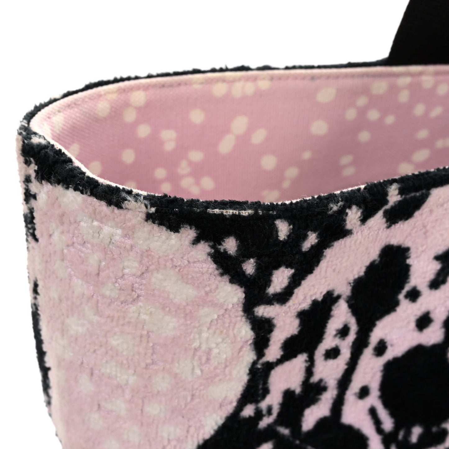 Terry Cotton Canvas Printed Large CC Tote Pale Pink