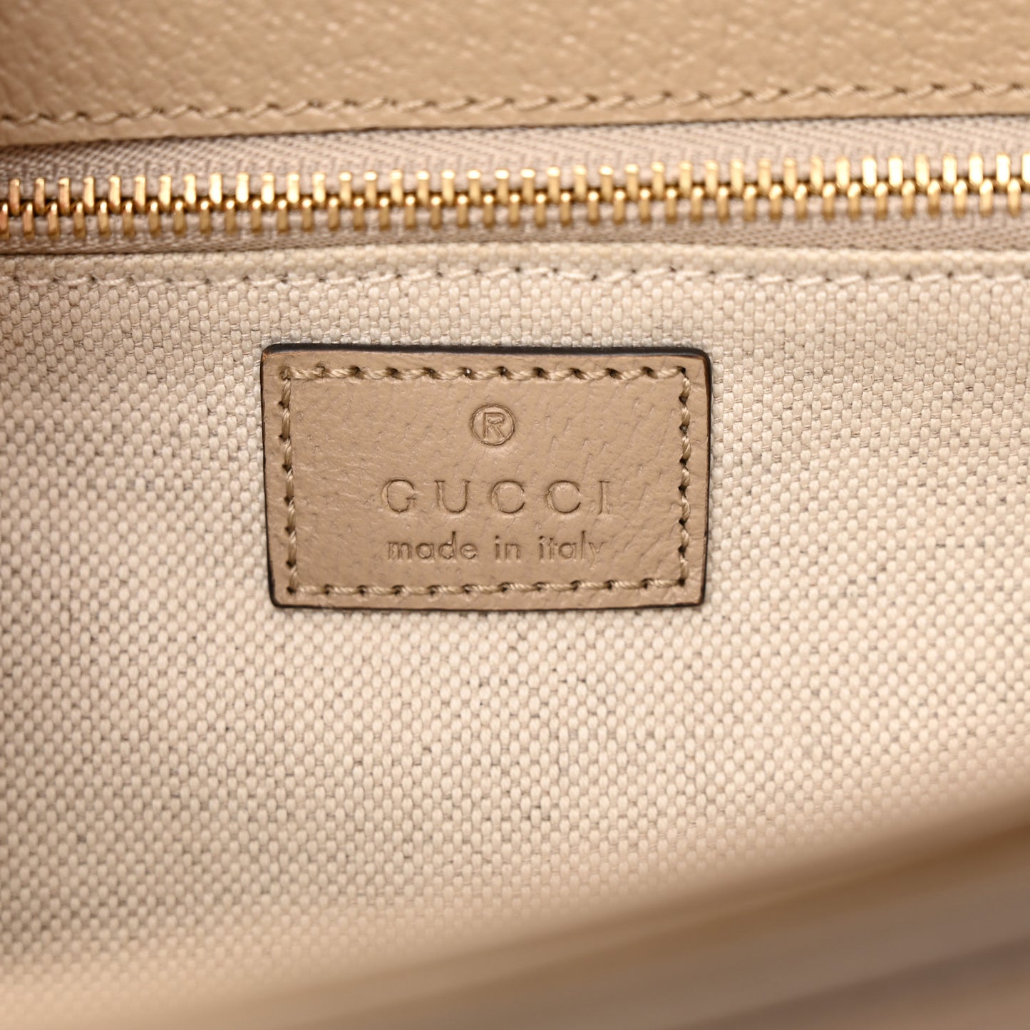 GG Supreme Monogram Textured Dollar Calfskin Horsebit 1955 Shoulder Bag Beige Mystic White Oatmeal
