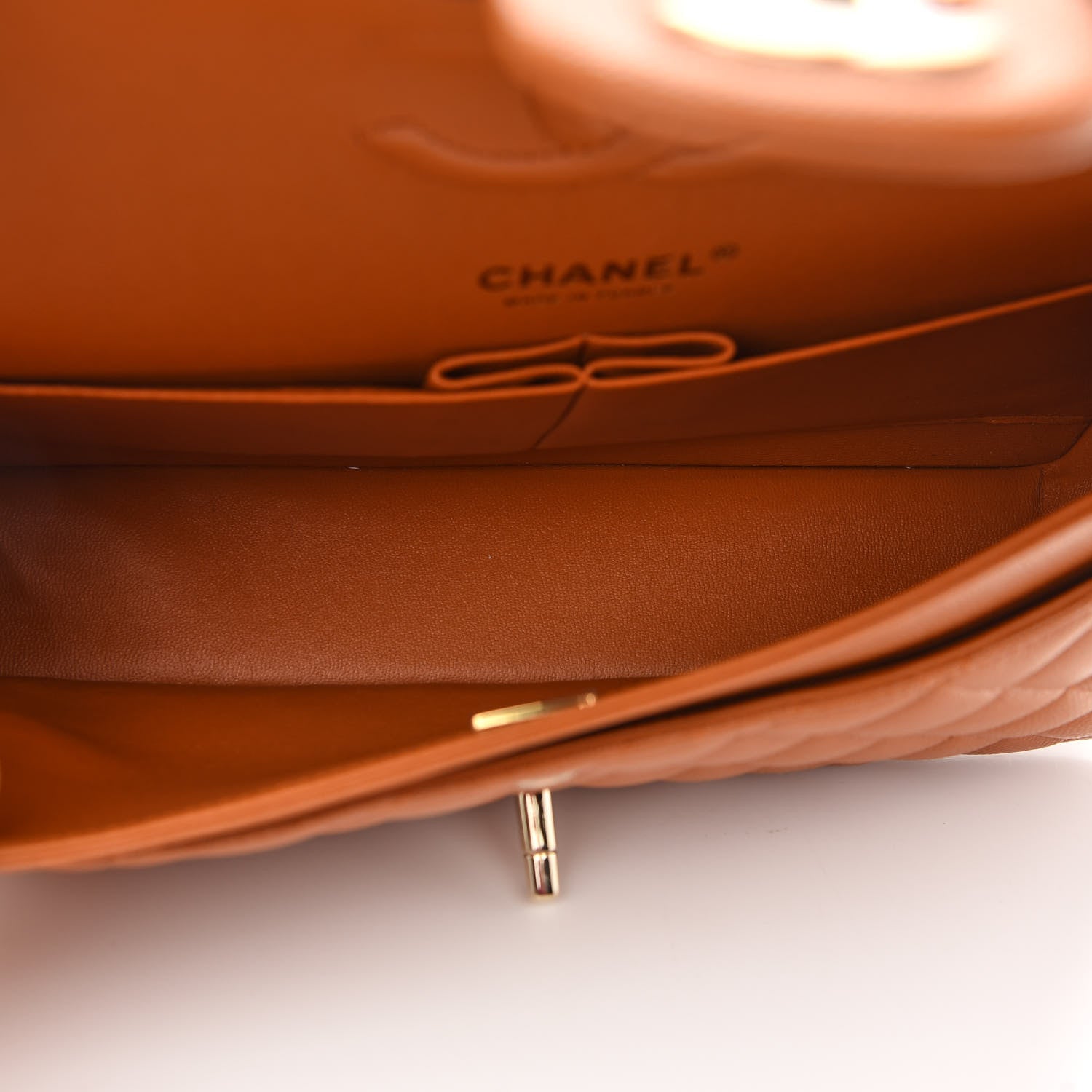 Chanel Caviar Quilted Medium Double Flap Light Brown 5 of 9